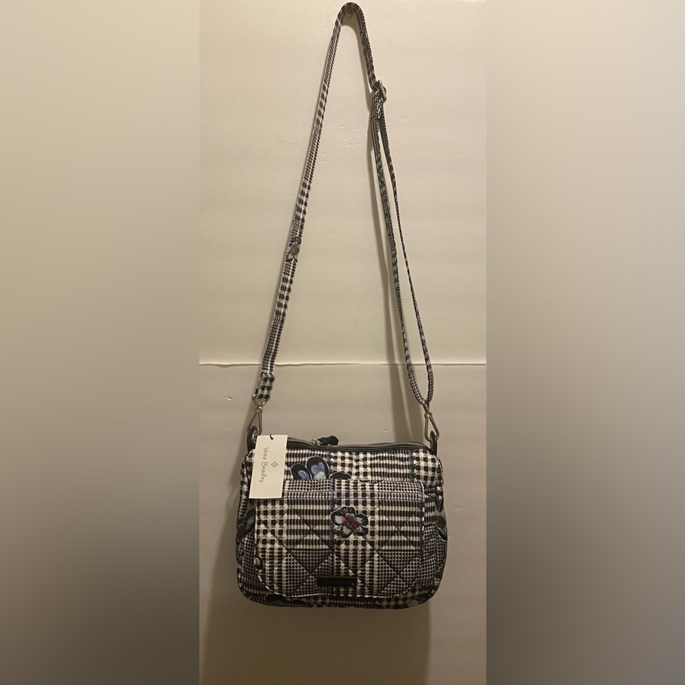 Vera Bradley Black and White Checkered Crossbody Bag - Picture 8 of 15
